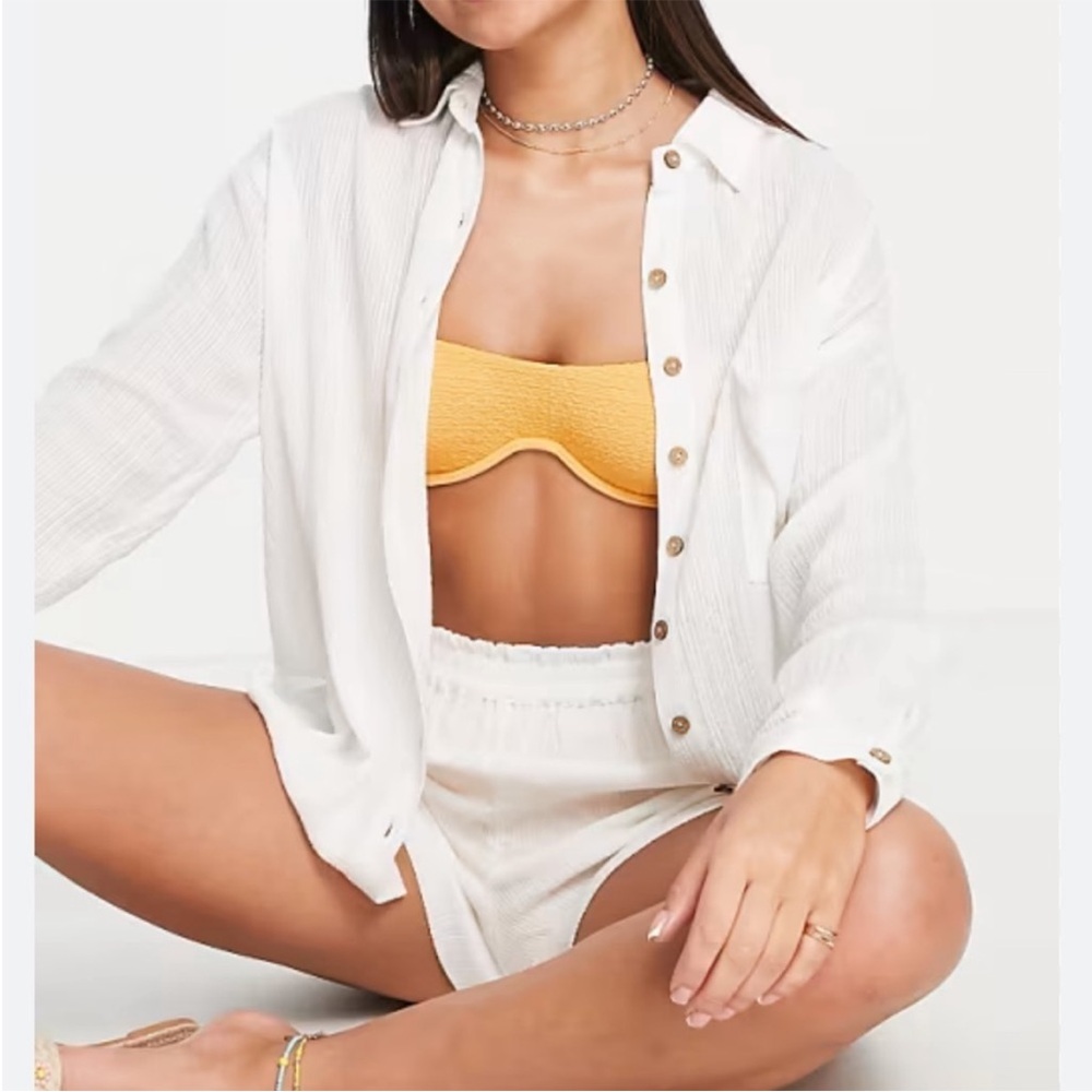 Billabong Textured White button up